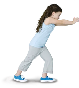 Young Girl Zumba Dance Pose PNG image