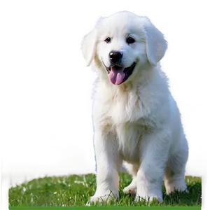 Young Great Pyrenees Puppy PNG Mtn27