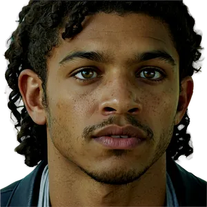 Young Manwith Curly Hair PNG