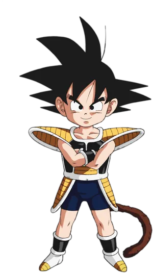 Young_ Saiyan_ Warrior_ Illustration.png PNG