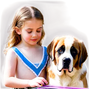 Young St Bernard Learning PNG 48 PNG