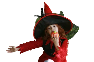 Young Witchwith Pumpkin