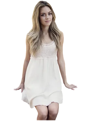 Young Womanin White Dress