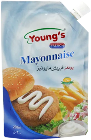 Youngs French Mayonnaise Pouch200ml PNG image