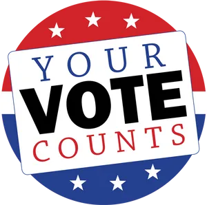 Your Vote Counts Button PNG image