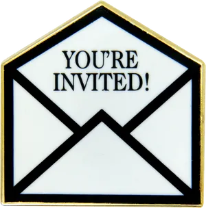 Youre Invited Envelope Pin PNG image
