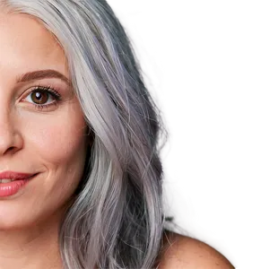 Youthful Grey Hair PNG 41