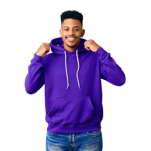 Youthful Purple Hoodie Illustration PNG 17