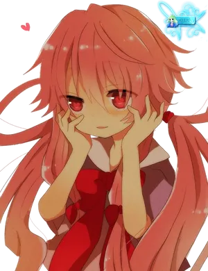 Yuno Gasai Blushing Anime Character