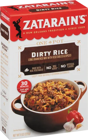 Zatarains Dirty Rice Box PNG