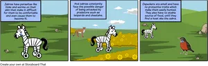 Zebra_ Life_ Challenges_ Comic_ Strip PNG image