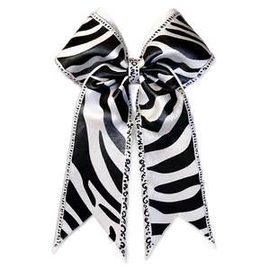 Zebra Print Cheer Bow PNG 06212024