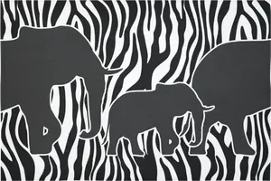 Zebraand Elephant Optical Illusion PNG image
