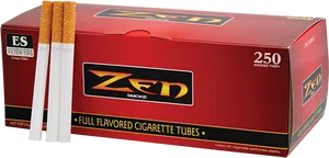 Zen Cigarette Tubes Packaging PNG image