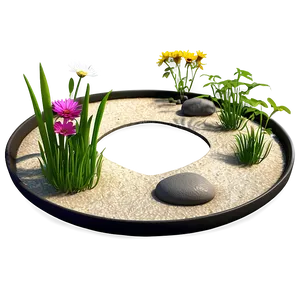 Zen Garden Flowers PNG Pyf27