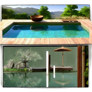 Zen Inspired Swimming Pool PNG 06122024 PNG
