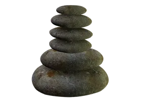 Zen Stone Stack Black Background