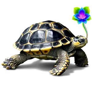 Zen Turtle With Lotus Flower PNG Fpe PNG