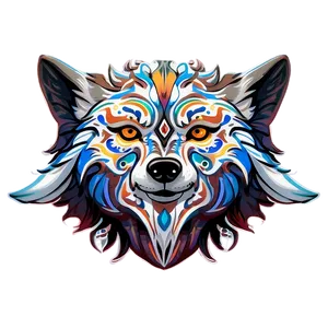 Zen Wolf Head Meditation PNG 8 PNG