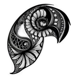 Zentangle Flourish Doodle Png 06212024 PNG image