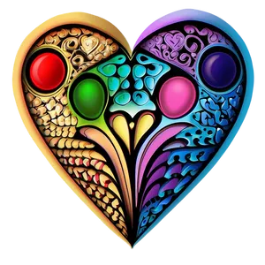 Zentangle Heart Art PNG 88 PNG