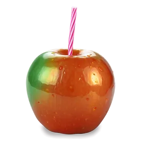 Zesty Orange Candy Apple PNG Sie