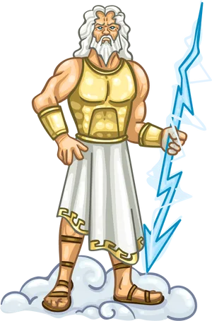 Zeus Greek God Illustration PNG image