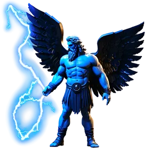 Zeus Holding Thunderbolt Png 05242024 PNG image