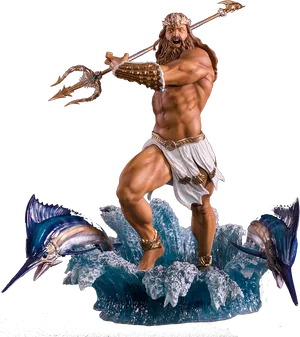 Zeus Poseidon Hybrid Mythology Art PNG image