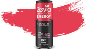 Zevia Grapefruit Energy Drink Can PNG image