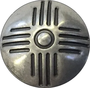 Zia Sun Symbol Metallic Emblem PNG image
