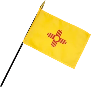 Zia Sun Symbolon Yellow Flag PNG image