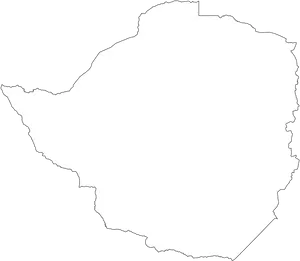 Zimbabwe Outline Map PNG image