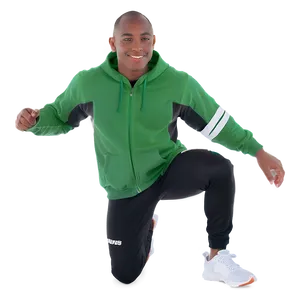Zip Up Athletic Hoodie PNG Hed