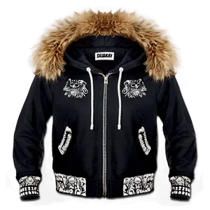 Zip Up Hoodie With Fur PNG Uqx