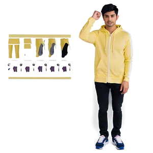 Zip Up Hoodie With Thumb Holes PNG Rrd PNG
