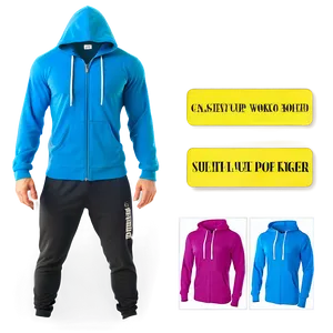 Zip Up Workout Hoodie PNG 15