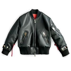 Zipper Detail Bomber Jacket Png 06282024 PNG image