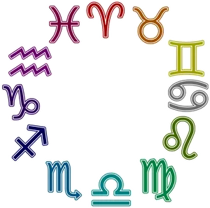 Zodiac Signs Neon Outline PNG