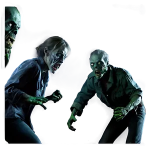 Zombie Attack Scene PNG Cel PNG