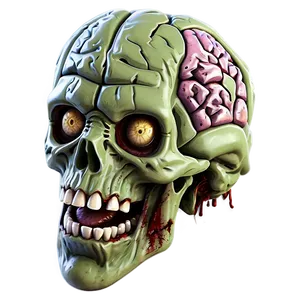 Zombie Brain Cartoon Png 05032024 PNG image
