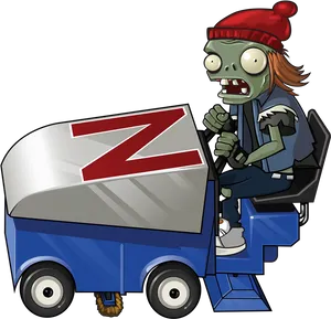 Zombie Delivery Cartoon PNG image