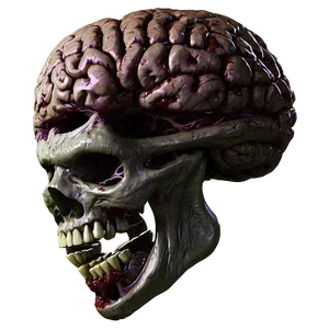 Zombie Eating Brain PNG 05032024 PNG