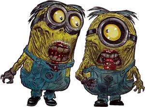 Zombie Minions Illustration PNG image