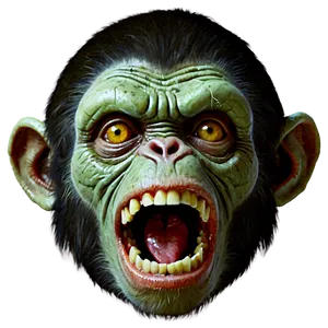 Zombie Monkey Face Horror PNG 81 PNG