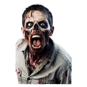 Zombie Open Mouth Scary Png 06212024 PNG image