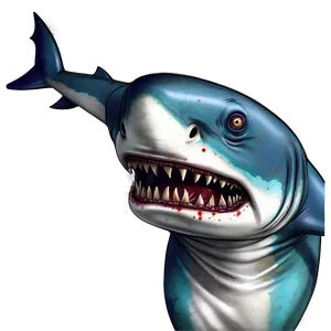 Zombie Shark Cartoon Png 06262024 PNG image