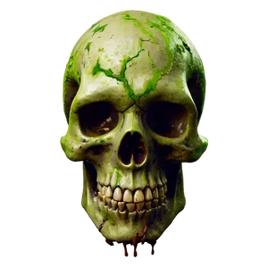 Zombie Skull And Bones PNG Umf59