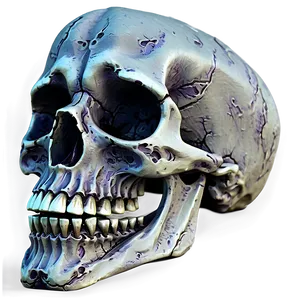 Zombie Skull Face Art PNG 06272024