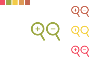 Zoom In Zoom Out Icons